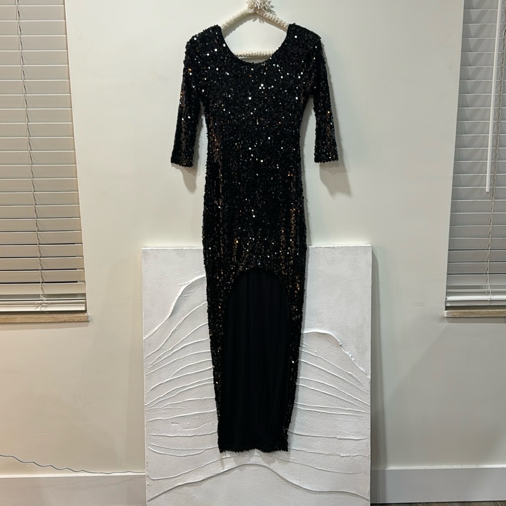 Black sequin dress